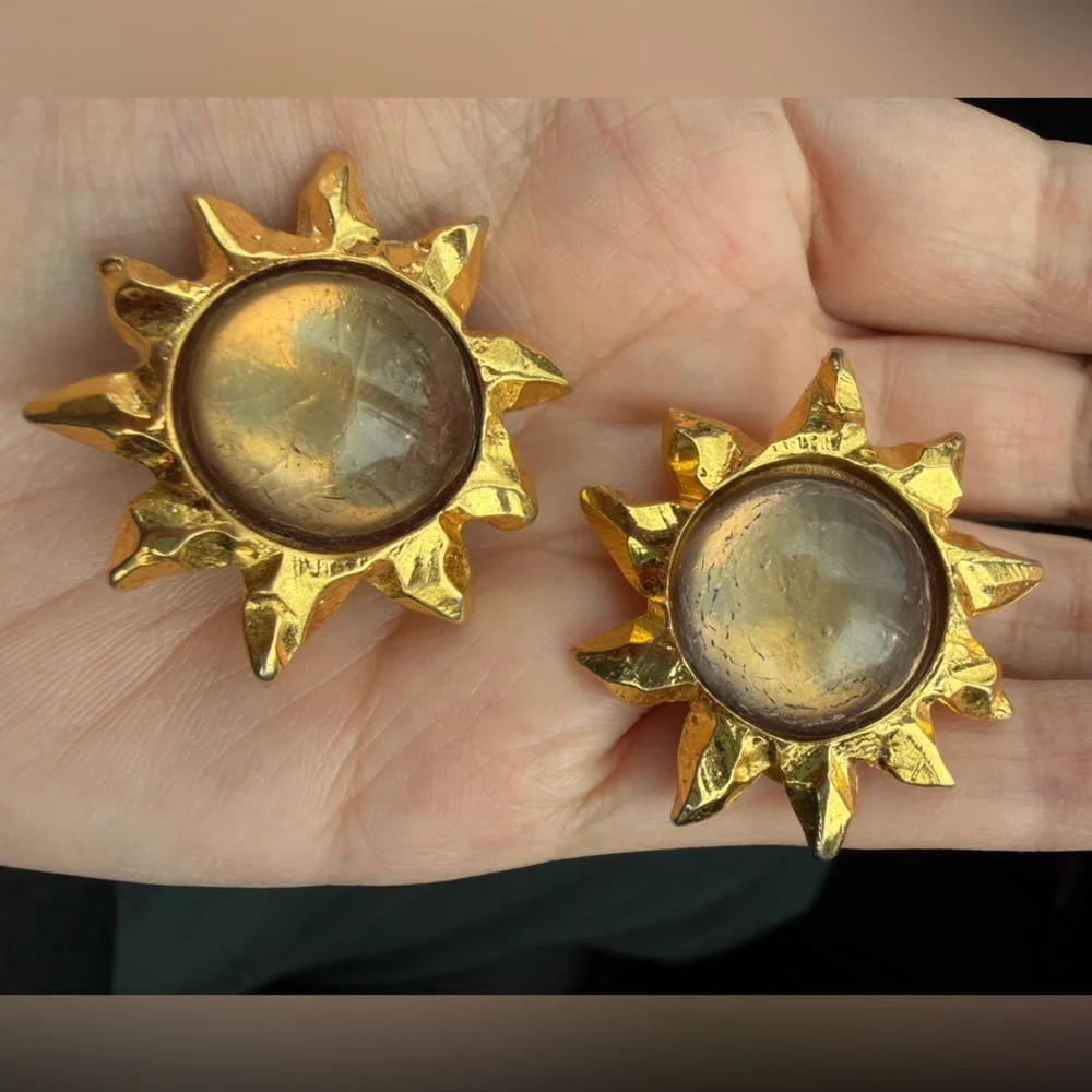 Vintage  Edouard Rambaud sun earrings